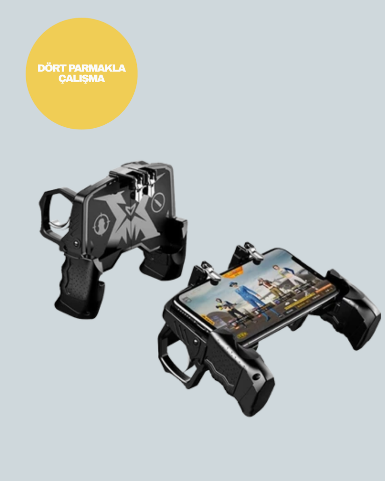 Mobil FPS Oyunlar İçin Dört Parmak Uyumlu Gamepad
