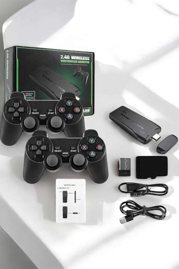 Gaming Atari 2.4g Uyumlu Kablosuz Çift Kol Game Stick