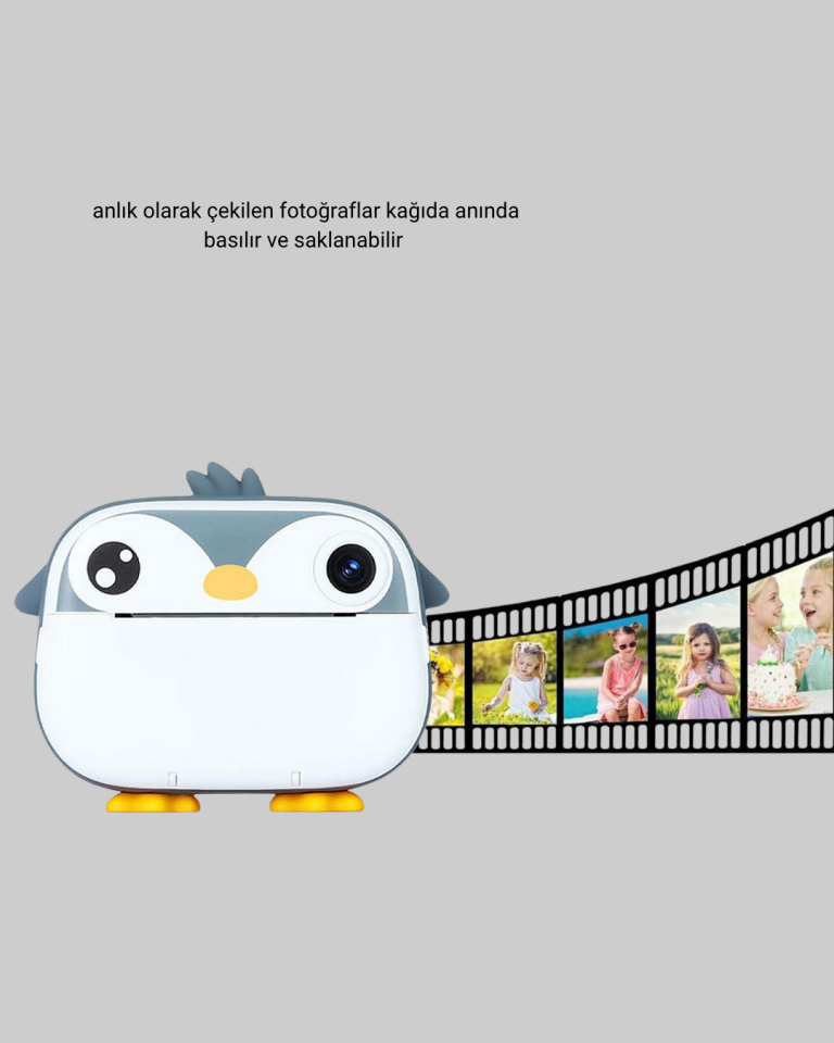 Çocuk Fotoğraf Makinesi Termal Baskılı Anında Çıktı HD Video Kayıtlı