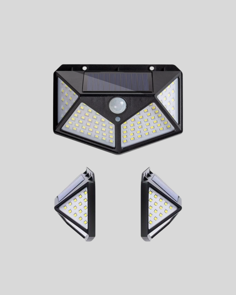 100 LED Solar Lamba Hareket Algılamalı Bahçe Duvar Dış Mekan Aydınlatma