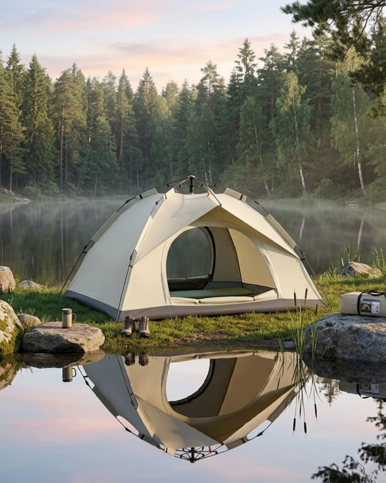 2 3 Kişilik Otomatik Kamp Çadırı Suya Dayanıklı Çift Astarlı Outdoor Çadır
