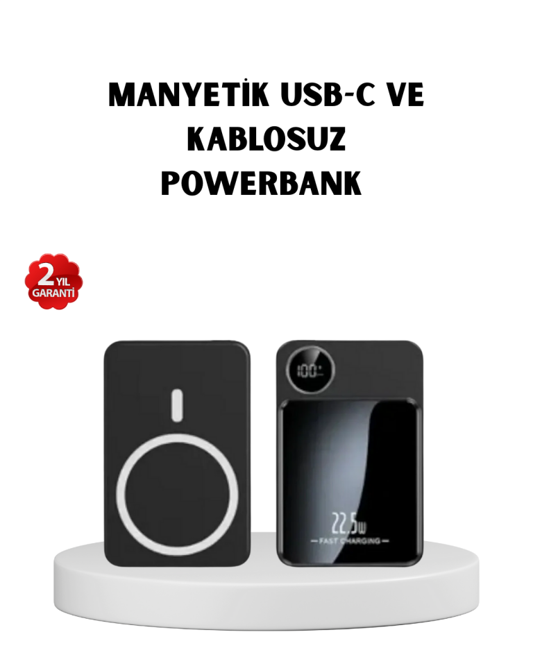 MagSafe Uyumlu Powerbank 20W PD 15W
