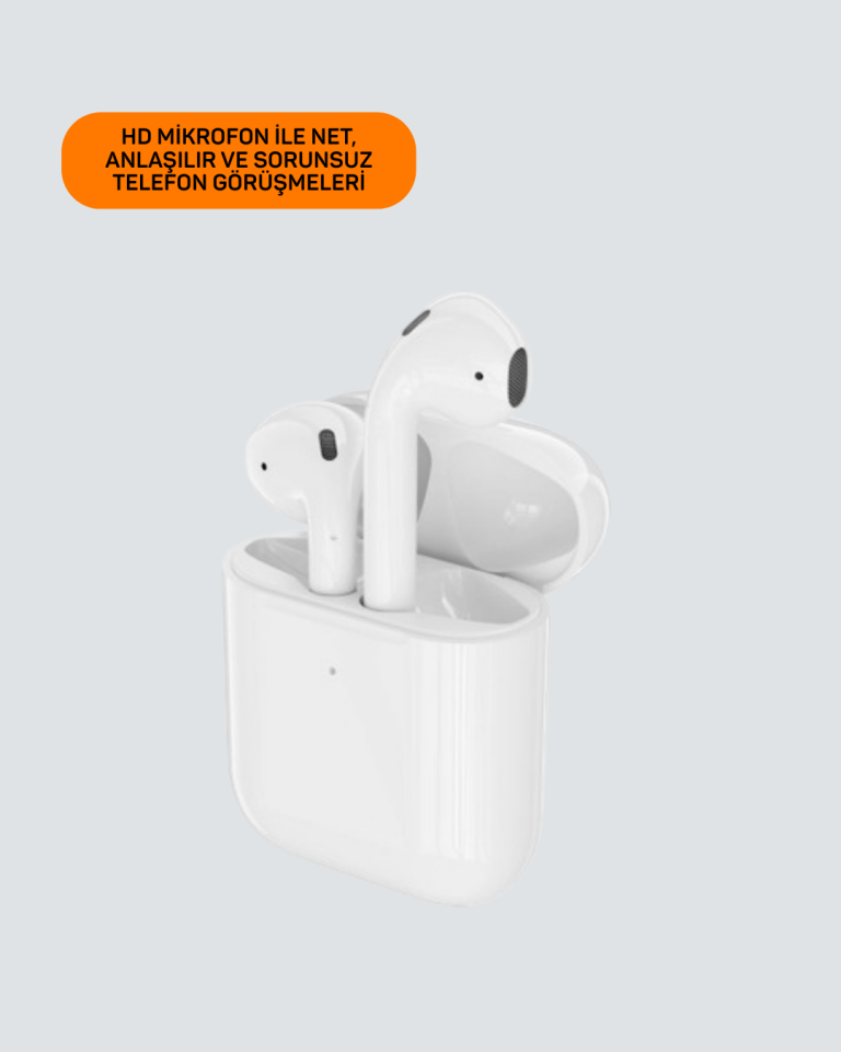 iPhone Pro ve Pro Max Uyumlu TWS Bluetooth Kulaklık Gürültü Engelleyici