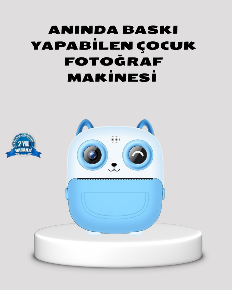 Çocuklar İçin Dijital Kamera Termal Yazıcı 48MP Çift Kamera 1300mAh Batarya