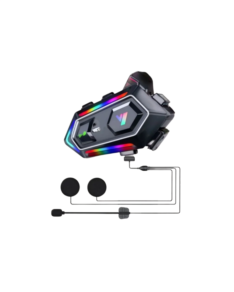Yeni Nesil Bluetooth 5.3 Motosiklet Intercom RGB Işıklı 1000m Mesafeli