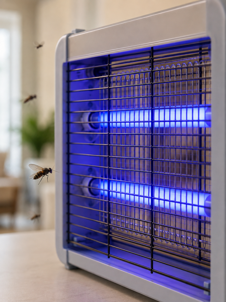 12W Elektrikli Sinek Öldürücü Çift UV Işıklı Asılabilir Böcek Öldürücü Lamba