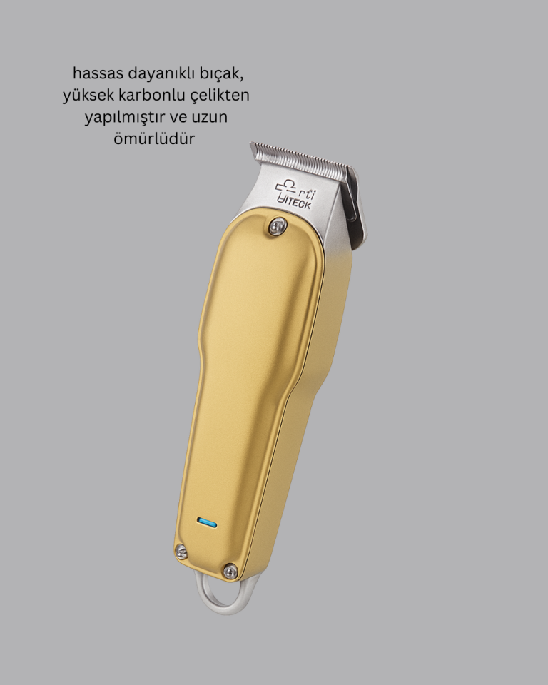 Profesyonel Saç ve Sakal Kesme Tıraş Makinesi USB Şarjlı Güçlü Motorlu