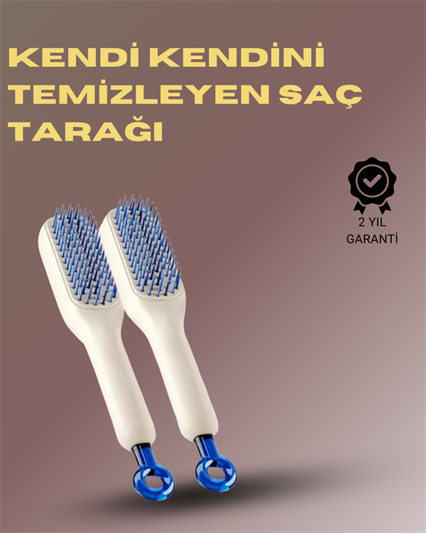 Kendini Temizleyen Masajlı Saç Tarağı – Anti-statik, Ergonomik Tasarım