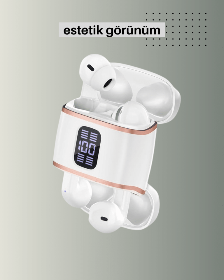 Dijital Göstergeli Bluetooth Kulakiçi Kulaklık – 4’lü Paket, Gürültü Engellemeli