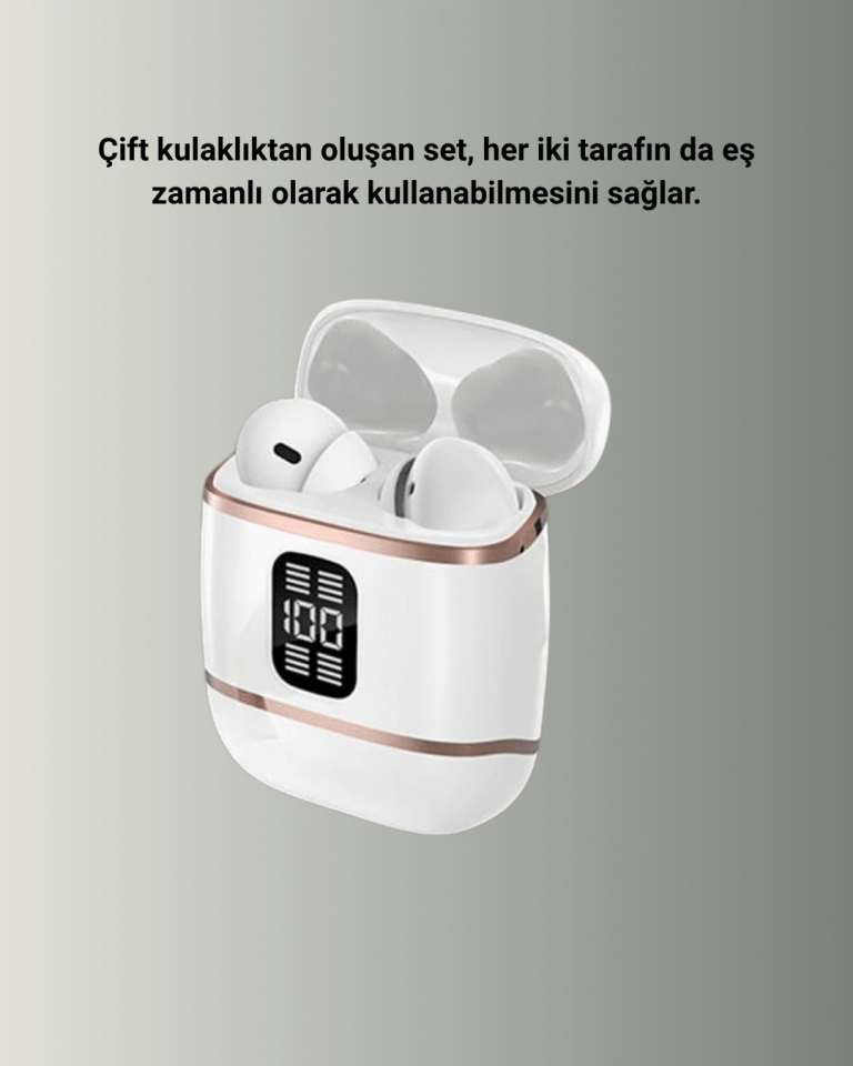 Dijital Göstergeli Bluetooth Kulakiçi Kulaklık – 4’lü Paket, Gürültü Engellemeli