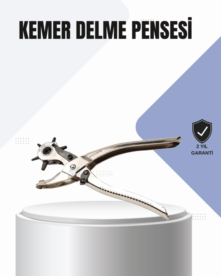 Kemer Delme Pensesi Çok Amaçlı 6 Farklı Delik Boyu Ayarlı Deri Delme Aleti
