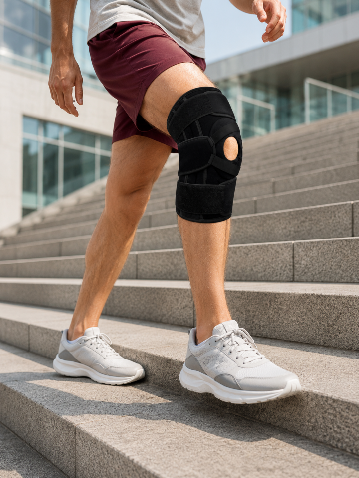 Silikon Patella Destekli Dizlik Nefes Alabilir Ayarlanabilir Cırtlı Ligament Desteği