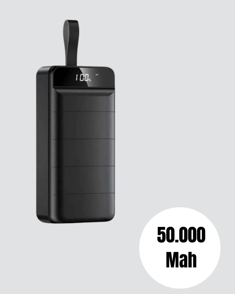 Ultra Güçlü 50.000 mAh Powerbank – LED Ekranlı, Çoklu Bağlantı Seçenekli, Akıllı Koruma Sistemli Şarj Ünitesi