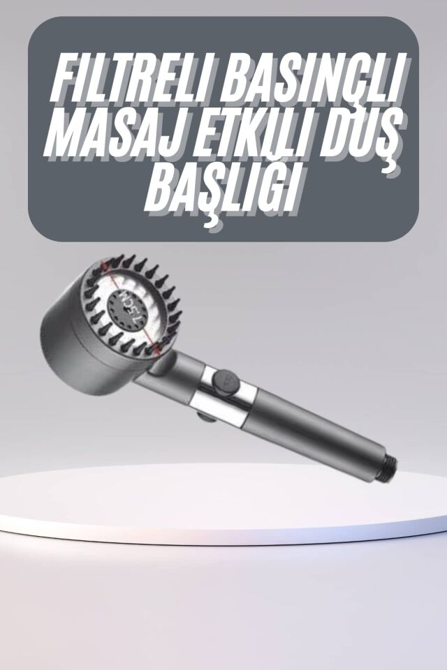 Yüksek Performanslı Masaj Etkili Su Tasarruflu Duş Başlığı Krom Kaplama Uzun Ömürlü