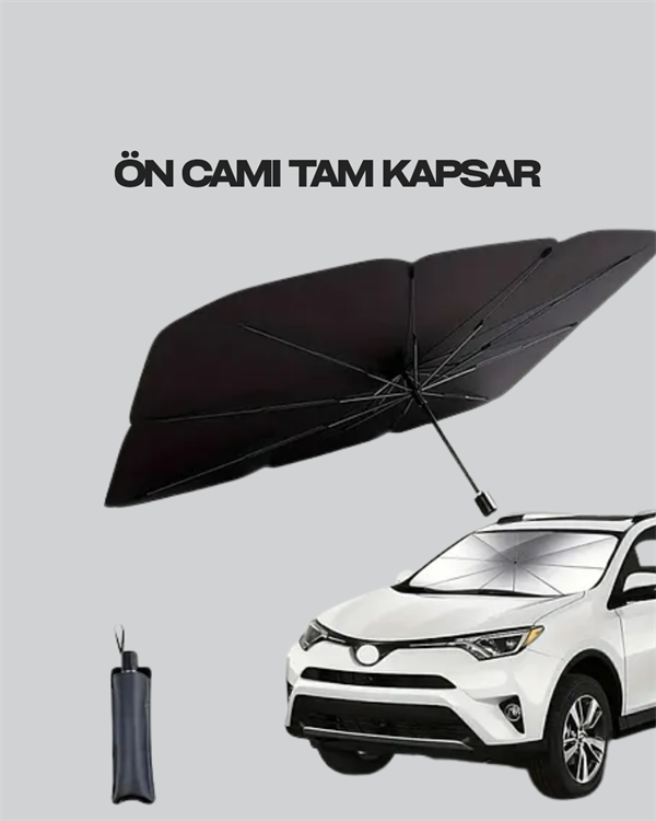 Yüksek Kaliteli Cam Elyaf İskeletli Araba Şemsiyesi – Tüm Araçlara Uygun