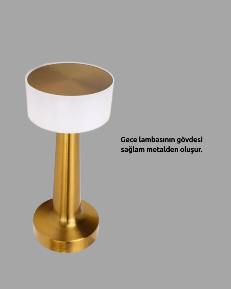 Modern USB'li Kablosuz Masa Lambası – Minimalist Tasarım, 3 Farklı Parlaklık Yeni Nesil