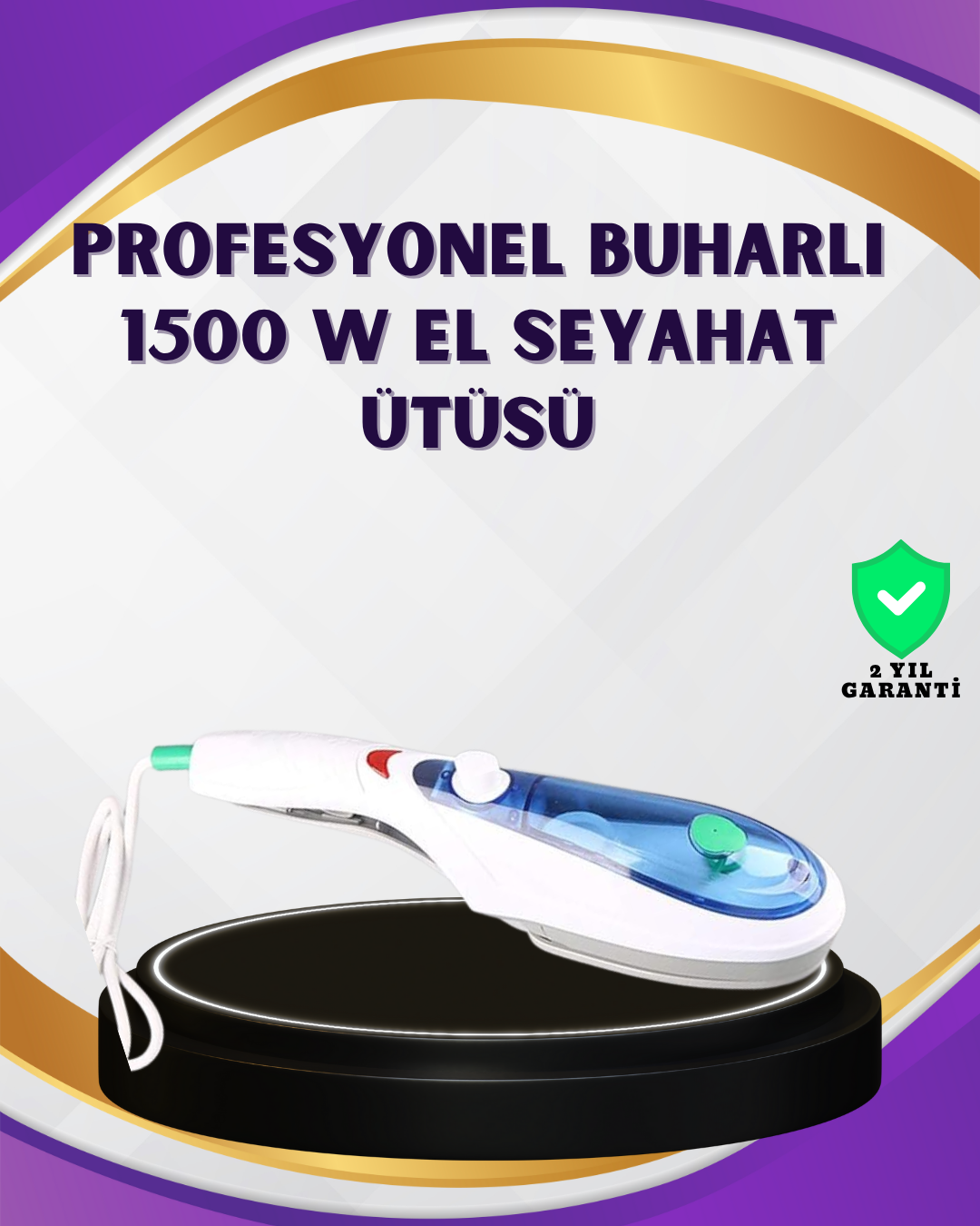 1500W Buharlı Kırışıklık Giderici Ütü | Ev ve Seyahat Kullanımı İçin Uygun