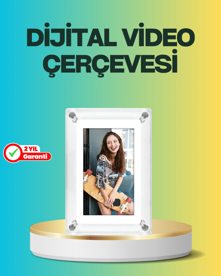 Hediyelik Dijital Çerçeve – 7 İnç IPS Ekranlı, 4GB Hafızalı, Hoparlörlü