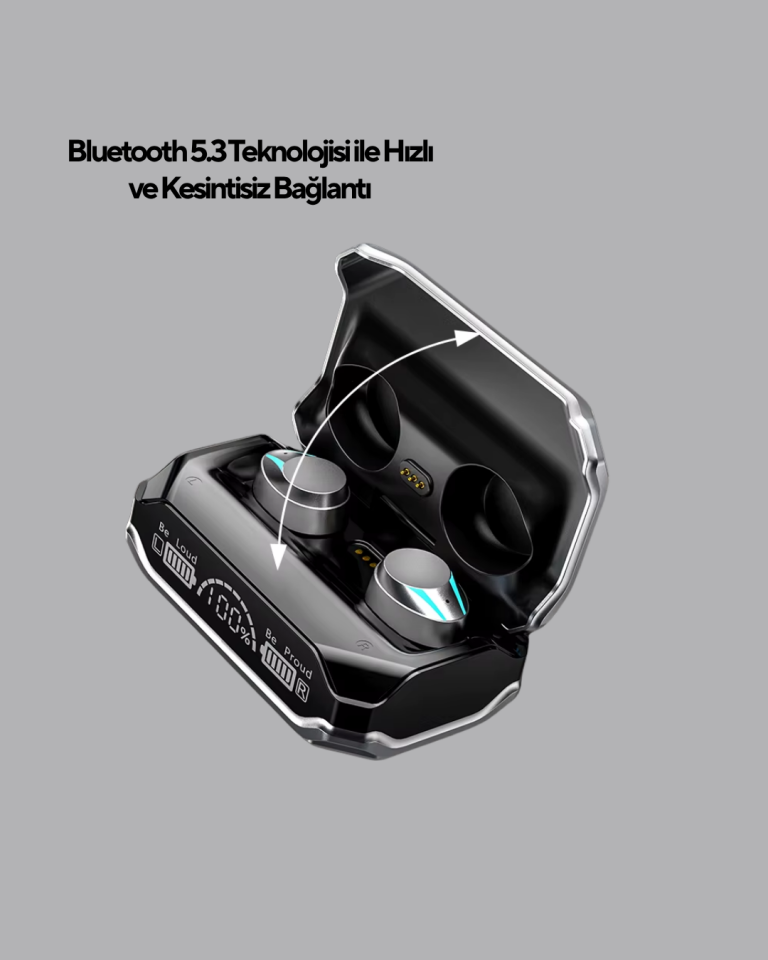 Bluetooth 5.3 Kablosuz Oyun ve Müzik Kulaklığı – Hızlı Eşleşme, Düşük Gecikme, Net Ses Deneyimi