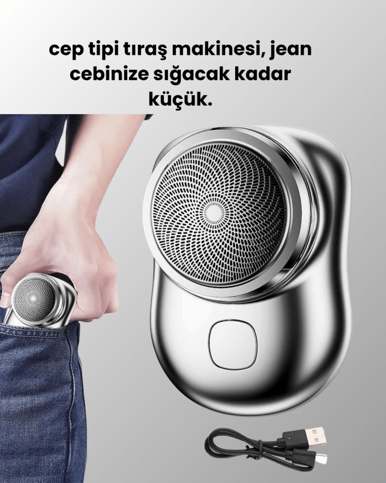 Cep Tipi Elektrikli Tıraş Makinesi – Güçlü, Sessiz, Su Geçirmez ve Ultra Taşınabilir