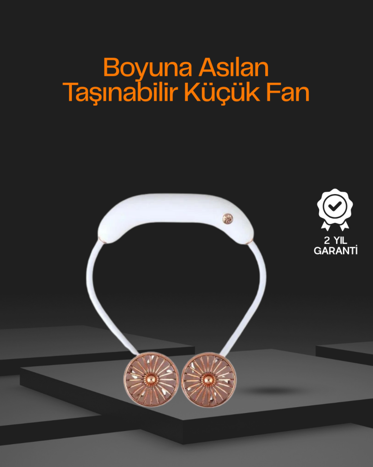 5 Kanatlı Sessiz Mini Fan 3 Vitesli Katlanabilir Asılabilir