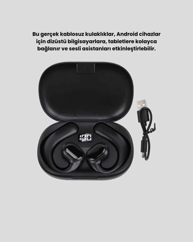 Uzun Süreli Konfor İçin Klips Tasarımlı Kablosuz Kulaklık – IPX6 Dayanıklı