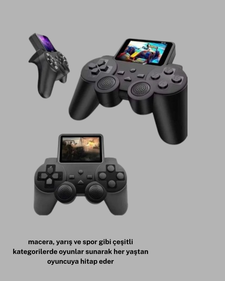 Atari S10 Retro Oyun Konsolu – 520 Nostaljik Oyun, TV Bağlantılı, Şarjlı ve Taşınabilir