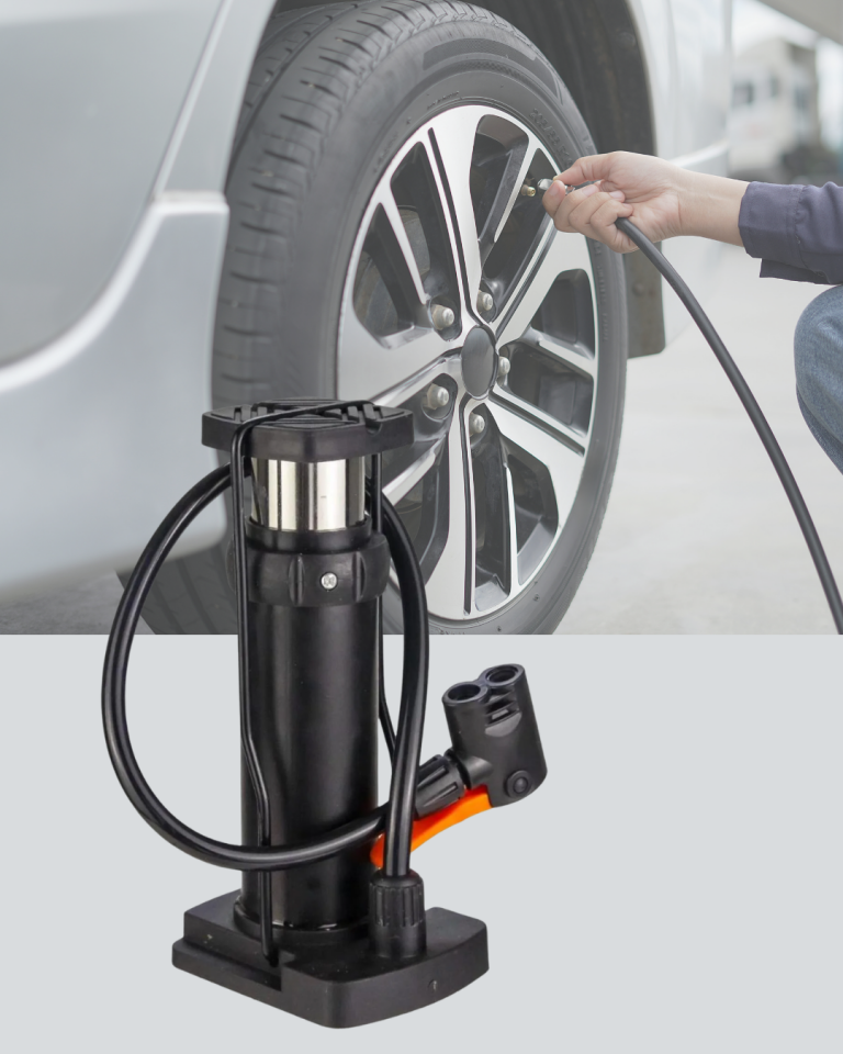 Extra Güçlü Ayak Pompası Otomobil Motosiklet Bisiklet Uyumlu