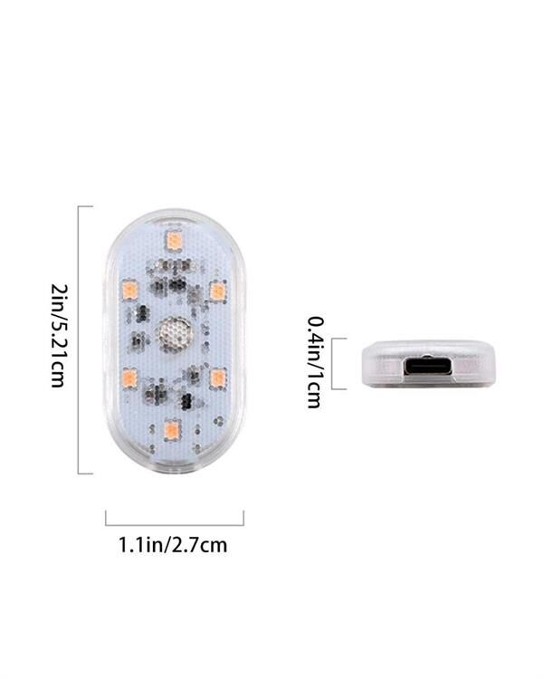 USB Şarjlı, 3 Saat Kesintisiz Çalışan Araba Atmosfer Işıkları