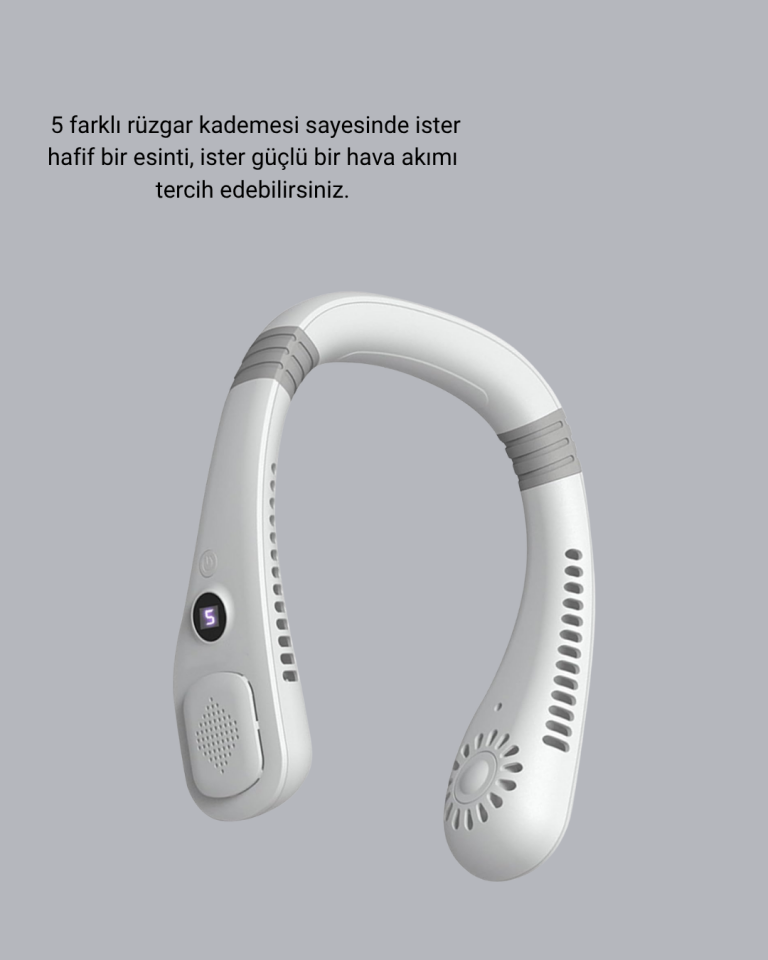 Taşınabilir Boyun Fanı Sessiz Çalışma ve USB Şarj Özellikli