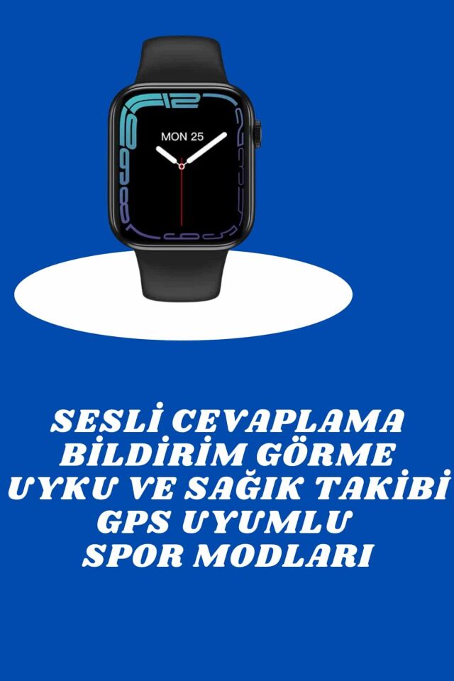 Akıllı Saat Nabız Ölçebilen Adımsayar Kalori Hesaplama Tema Değiştirme GPS Uyumlu