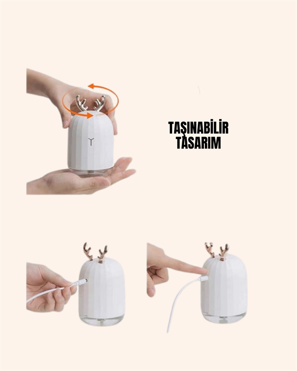 El Tipi USB Mini Soğuk Mist Nemlendirici 220 ml Tank