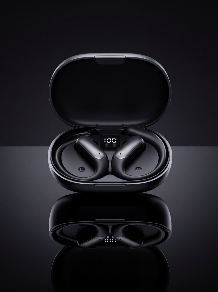 Kablosuz Spor Kulaklığı Kulak Kancalı Bluetooth Kulaklık Şarj Kutulu