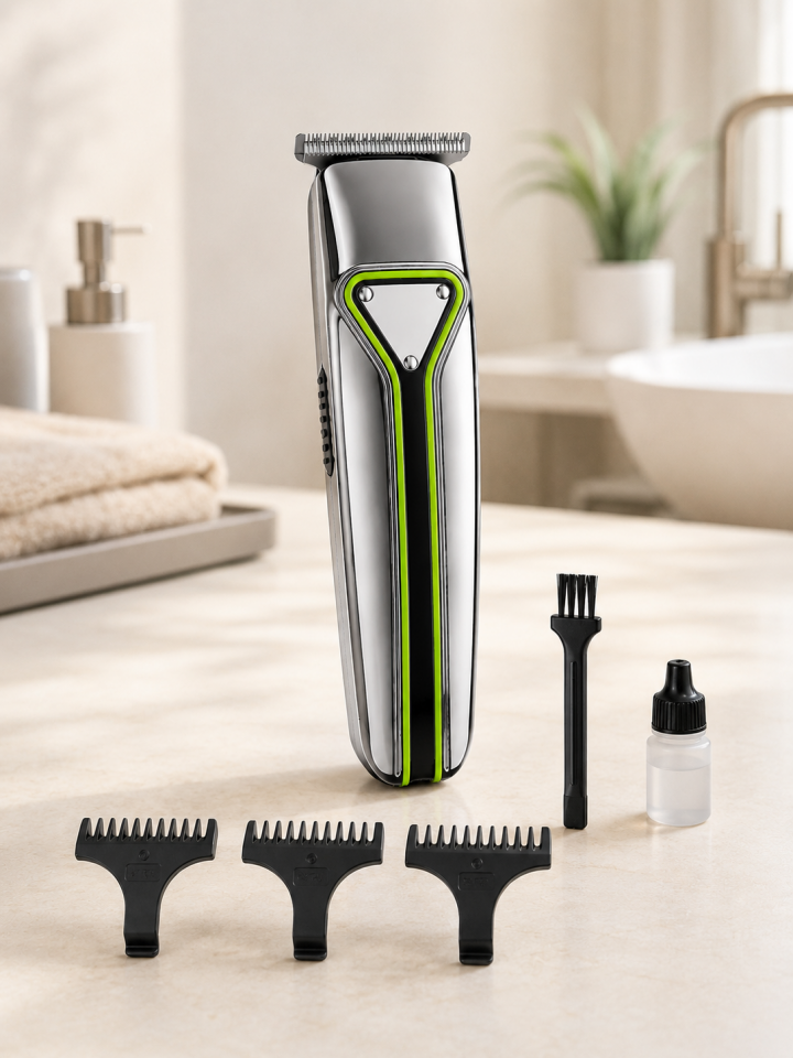 Şarjlı Saç Sakal Tıraş Makinesi T Başlıklı 1 2 3 mm Taraklı Kablolu ve Kablosuz Kullanım