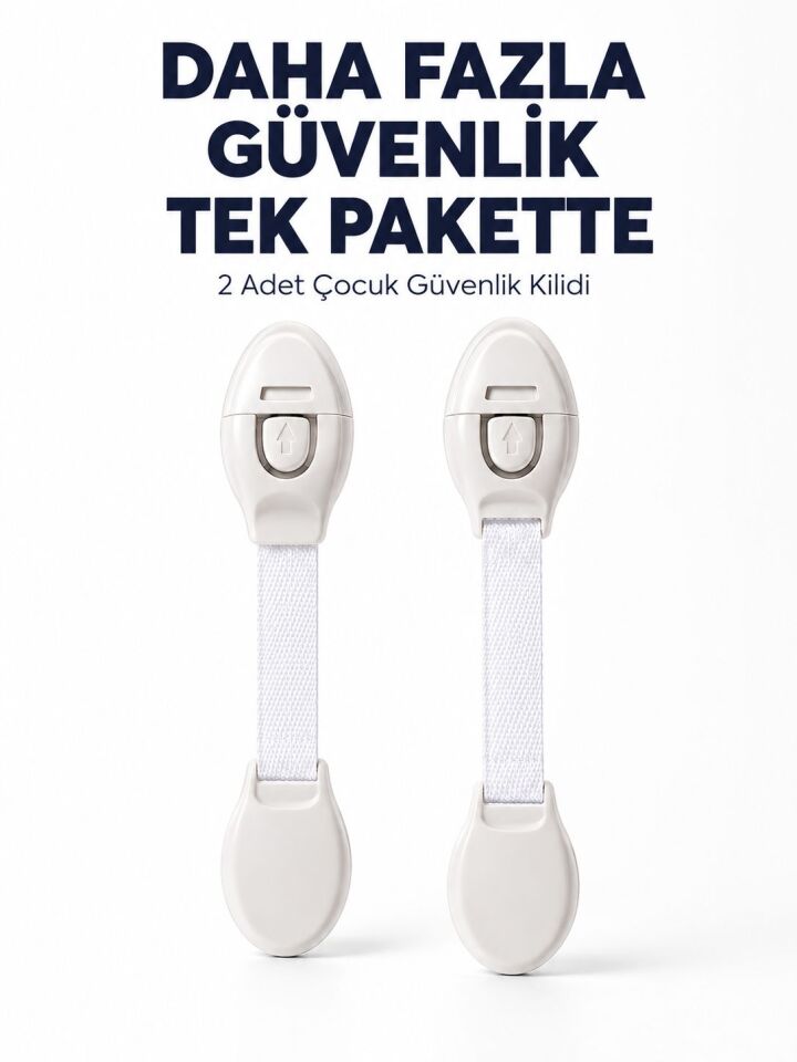 2 Adet Güçlü Yapışkanlı Çocuk Güvenlik Kilidi