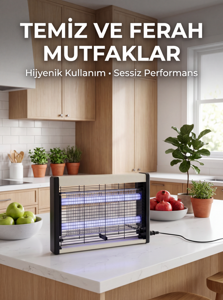Çift UV Işıklı Elektrikli Sinek Öldürücü