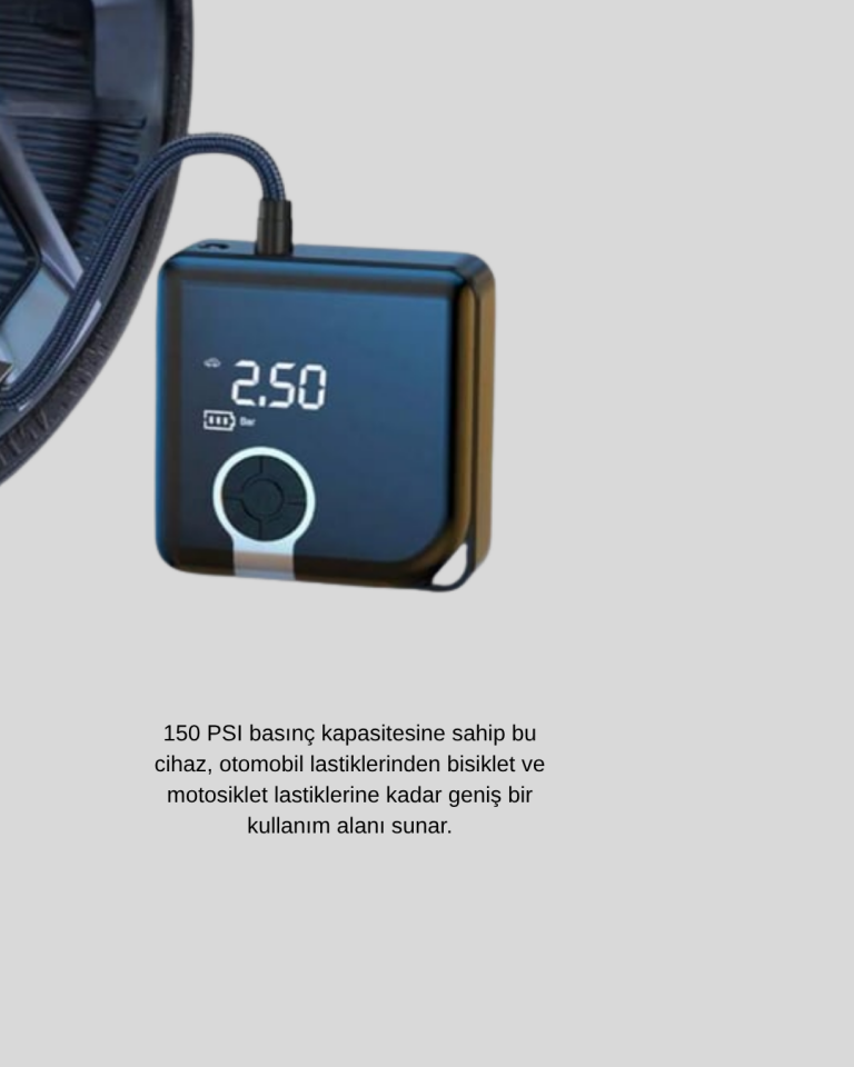 Dijital Ekranlı Diyafram Tip Kompresör 150 PSI Güçlü Motorlu