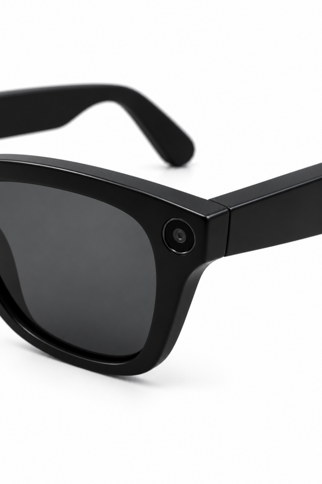 Kameralı Akıllı Güneş Gözlüğü Smart Glasses Siyah Şık Tasarım
