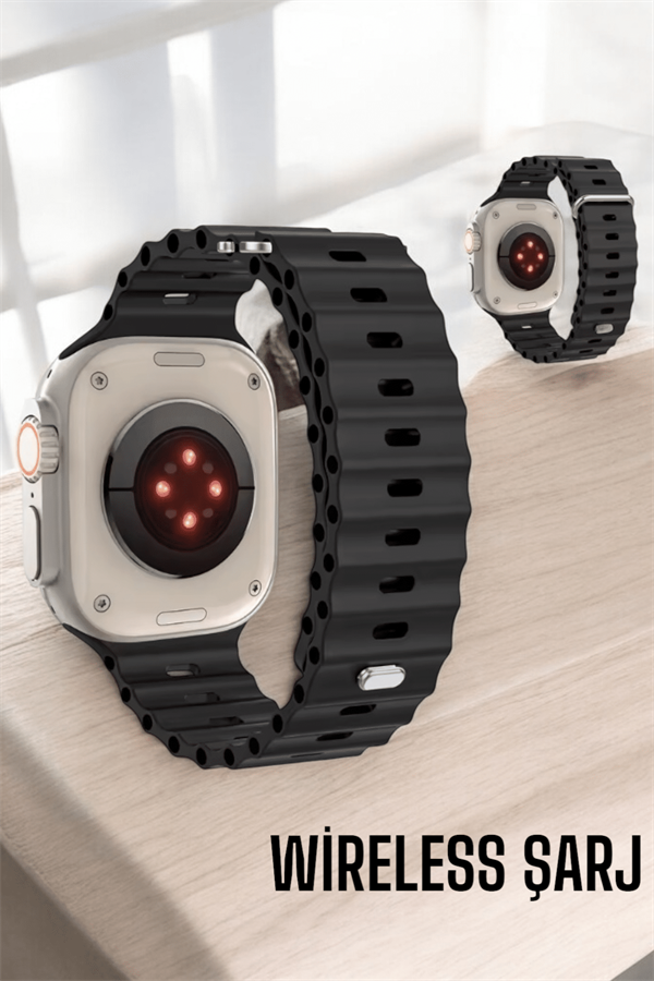 45 MM Gri Kasa Ultra Akıllı Saat Sesli Görüşme, Sağlık Takibi, Suya Dayanıklı