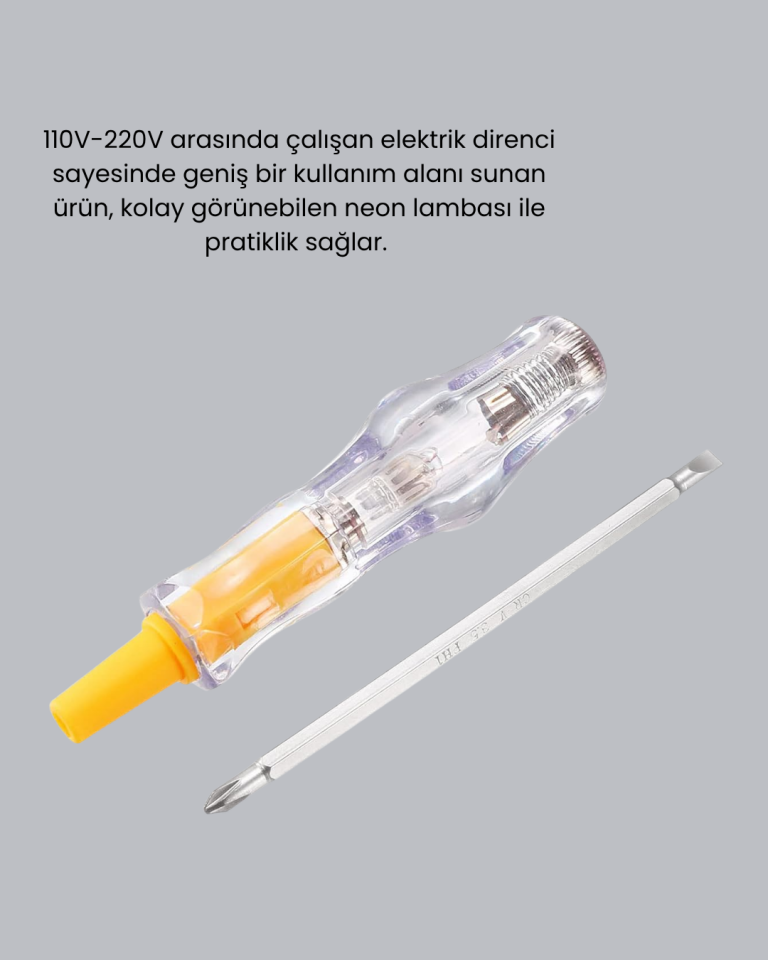 110-220V Elektrik Test Kalemi Korozyona Dayanıklı Nikel Kaplamalı