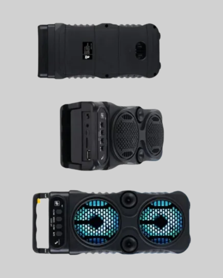 LED Işıklı Kablosuz Hoparlör – Bluetooth, FM Radyolu, Taşınabilir Şarjlı